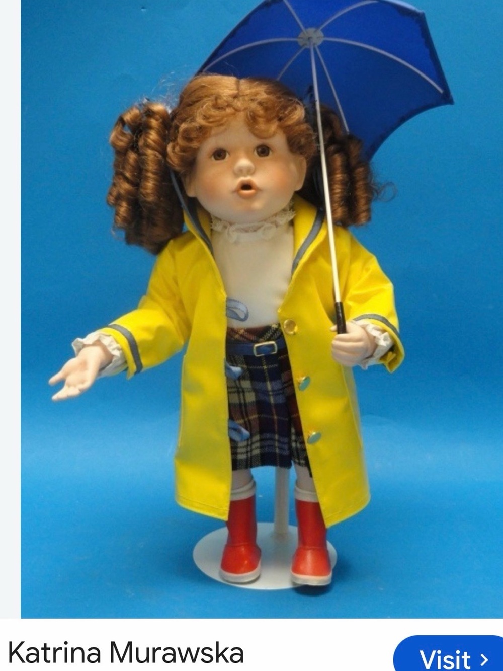 The Bradford Mint Porcelain Collector Doll Yellow Red NWT